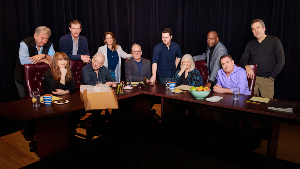 The Minutes - Jeff Still - Sally Murphy - Cliff Chamberlain - Austin Pendleton - Jessie Mueller - Tracy Letts - Noah Reid - Blair Brown - K. Todd Freeman - Danny McCarthy - Ian Barford - Photo credit: Jeremy Daniel